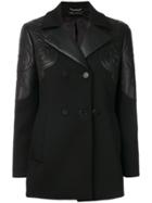 Versace Double Breasted Coat - Black