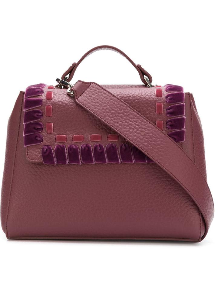 Orciani Ethnic Velvet Tote - Pink