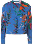 Dvf Diane Von Furstenberg Cuffed Floral Shirt - Blue