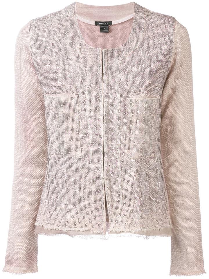 Avant Toi - Pepe Rosa Jacket - Women - Cotton/linen/flax/polyamide - L, Pink/purple, Cotton/linen/flax/polyamide