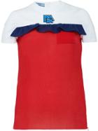 Prada Frill Trim T-shirt - Red