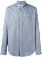 Ami Alexandre Mattiussi Button Down Collar Shirt, Men's, Size: 38, Blue, Cotton