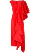 Solace London Alora Ruffle-detailed Dress - Red