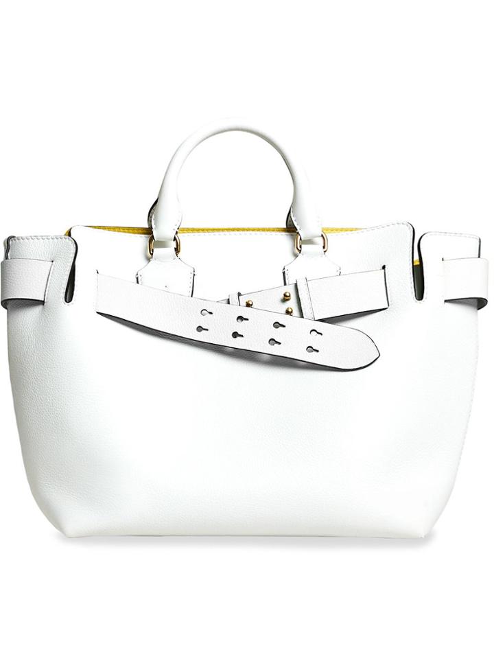 Burberry The Medium Leather Belt Bag - White