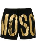 Moschino Metallic Swim Shorts - Black