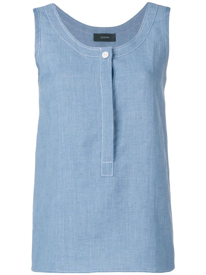 Joseph Buttoned Tank Top - Blue