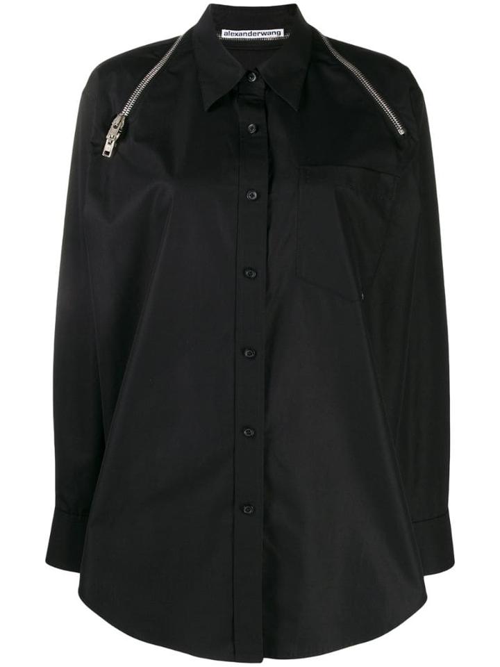 Alexander Wang Shoulder Zip Shirt - Black