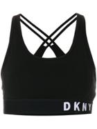 Dkny Logo Sports Bra - Black