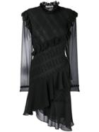 Philosophy Di Lorenzo Serafini Frill Trim Wrap Dress - Black