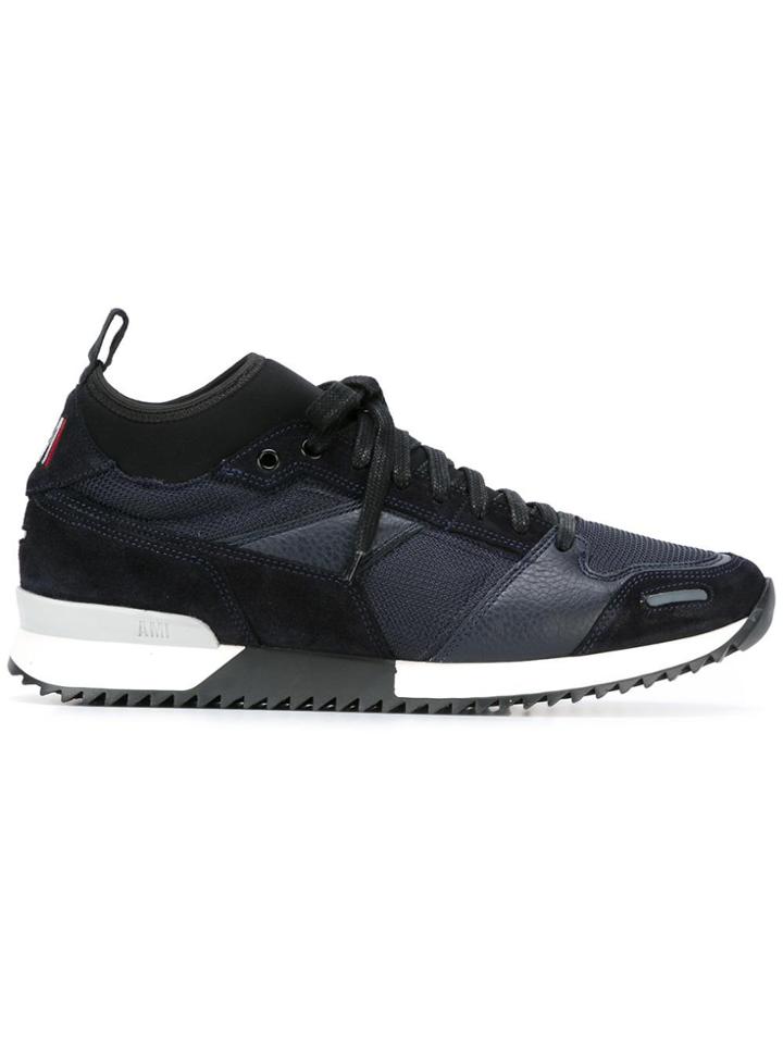 Ami Alexandre Mattiussi Neoprene Insert Running Sneakers - Blue