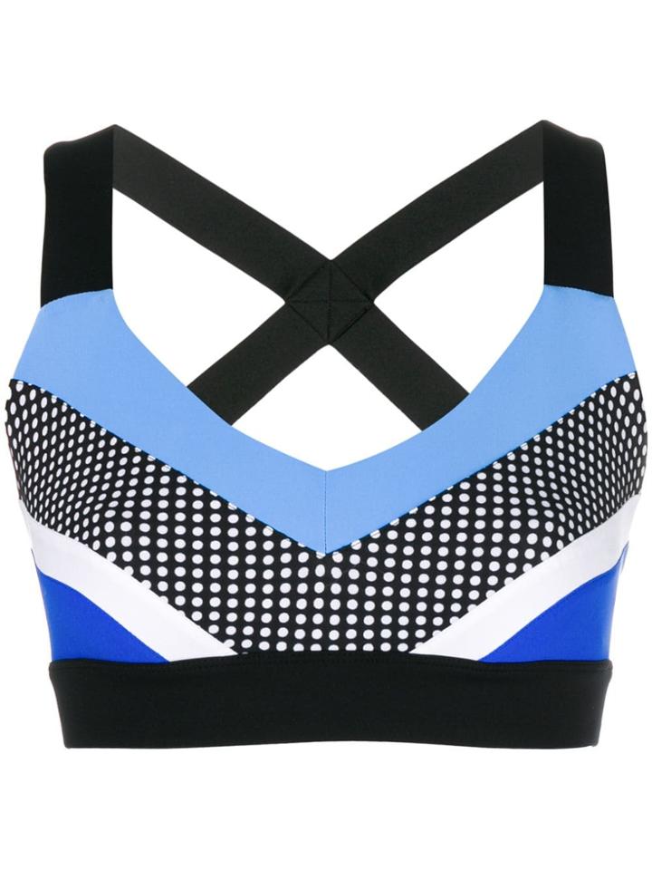 No Ka' Oi Colour Block Cropped Top - Blue