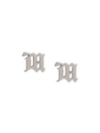 Misbhv Logo Stud Earrings - Silver