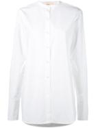 Ports 1961 - Band Collar Shirt - Women - Cotton - 46, White, Cotton