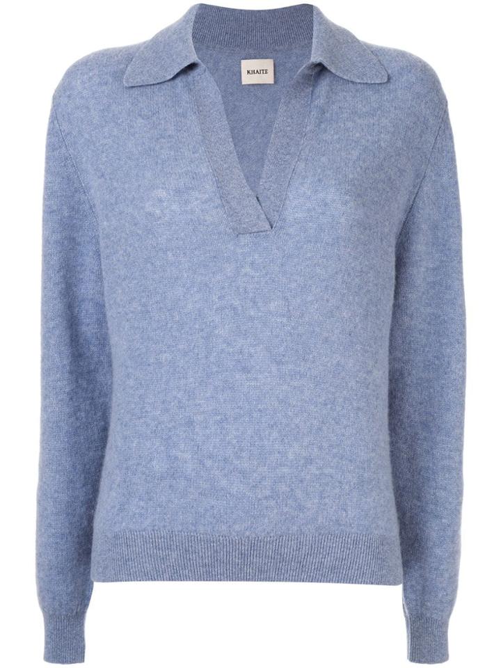 Khaite V-neck Jumper - Blue