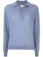 Khaite V-neck Jumper - Blue