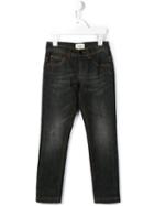 Fendi Kids Distressed Slim Jeans, Boy's, Size: 10 Yrs, Black