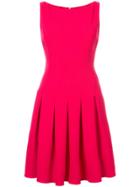 Oscar De La Renta Sleeveless Pleated Mini Dress - Blue