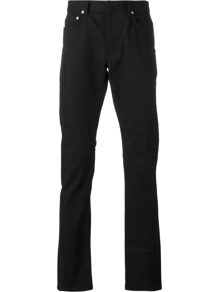 Dior Homme Straight Leg Jeans, Men's, Size: 32, Black, Cotton/spandex/elastane