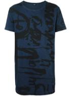 Diesel Front Print T-shirt, Men's, Size: Xl, Blue, Cotton