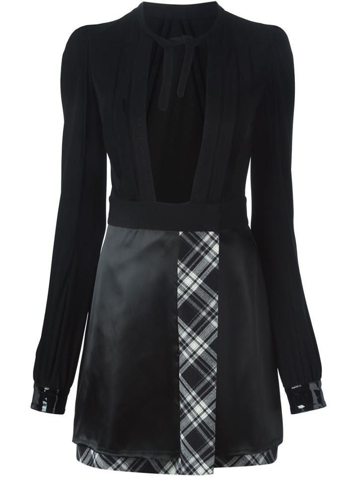 Maison Margiela Cut Out Checked Dress