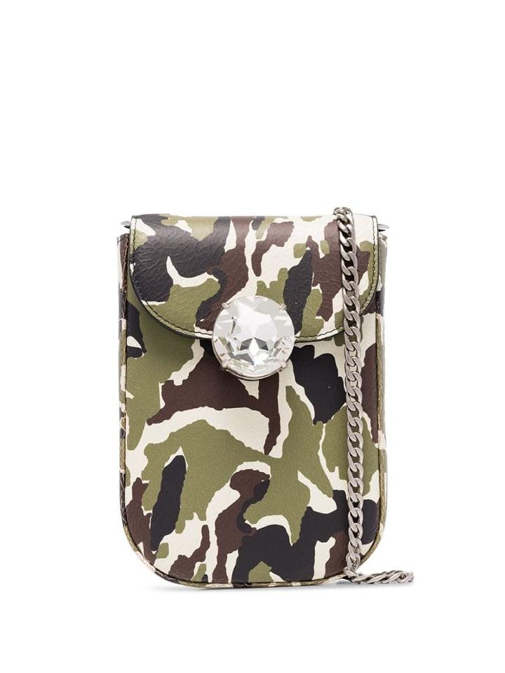 Miu Miu Bandoliera Camouflage-print Bag - Green