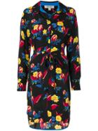 Diane Von Furstenberg - Floral Print Shirt Dress - Women - Silk - 2, Black, Silk