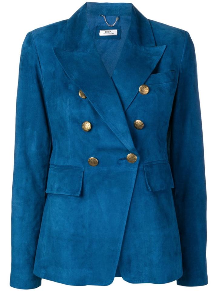Desa 1972 Classic Double-breasted Blazer - Blue