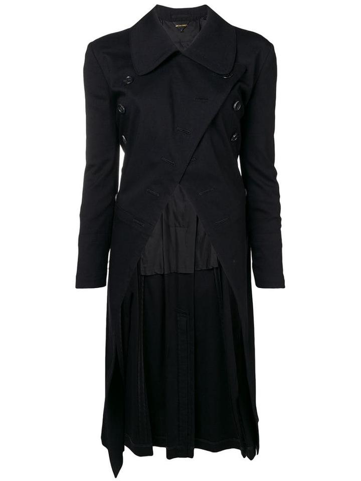 Comme Des Garçons Pre-owned Double Breasted Asymmetric Coat - Black