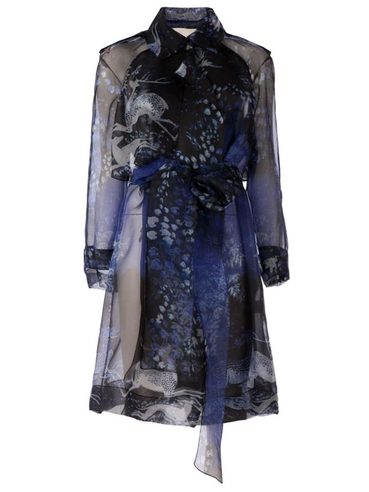 Lanvin Animal Print Sheer Dress