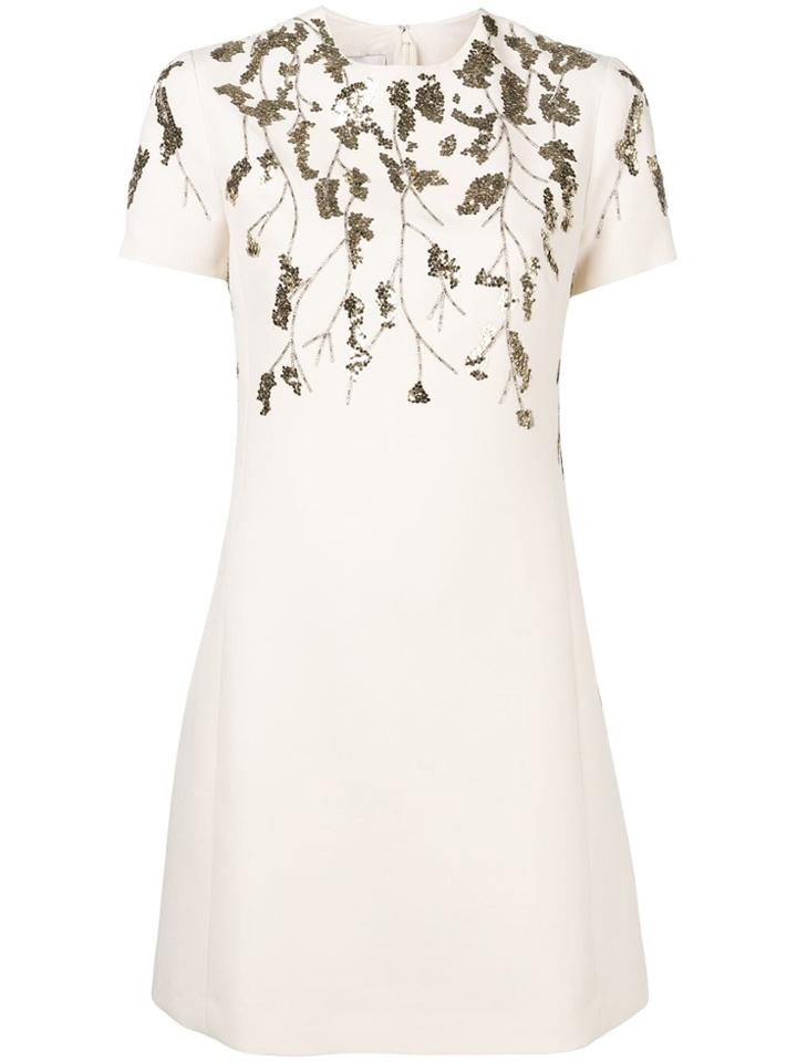 Valentino Sequin Embroidery Dress - Neutrals