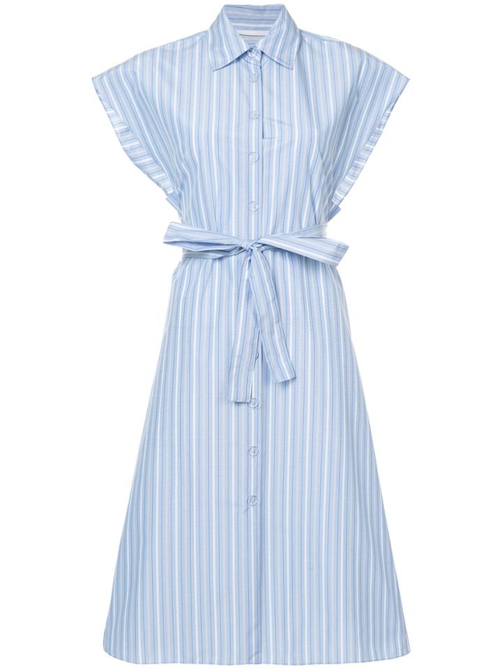 Rosetta Getty Striped Shirt Dress - Blue