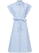 Rosetta Getty Striped Shirt Dress - Blue