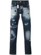 Philipp Plein Distressed Jeans, Men's, Size: 29, Blue, Cotton/polyester