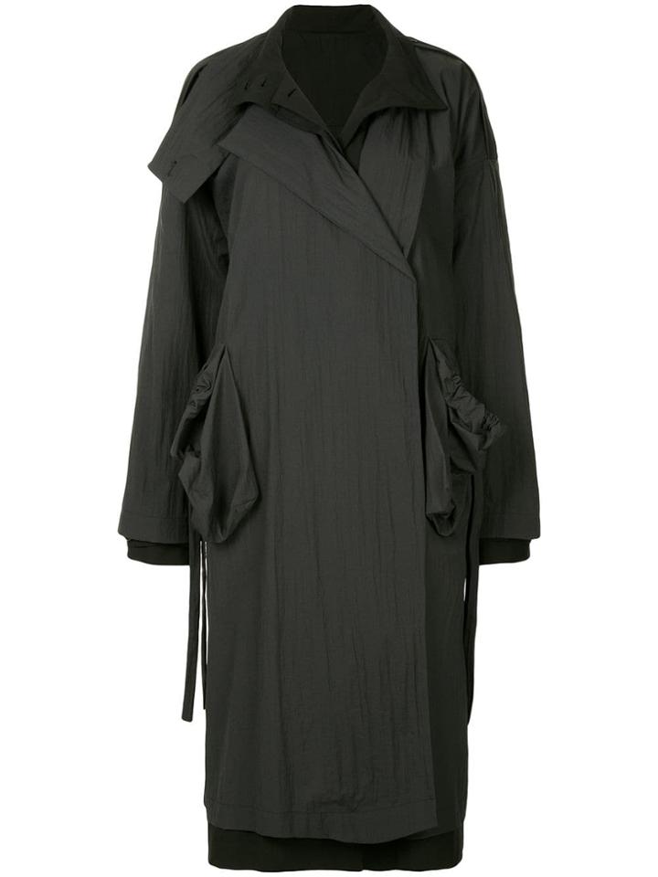 Nehera Two-piece Layered Mid-length Coat - Black