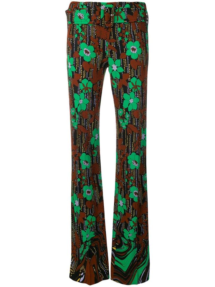 Prada All-over-print Trousers - Black