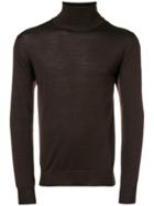 Eleventy Turtleneck Fitted Sweater - Brown