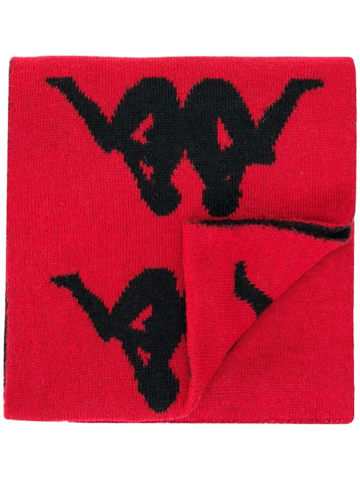 Faith Connexion Faith Connexion X Kappa Logo Knitted Scarf - Red