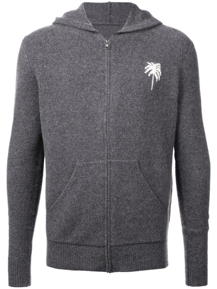 The Elder Statesman Palm Tree Heavy Hoodie - Grey