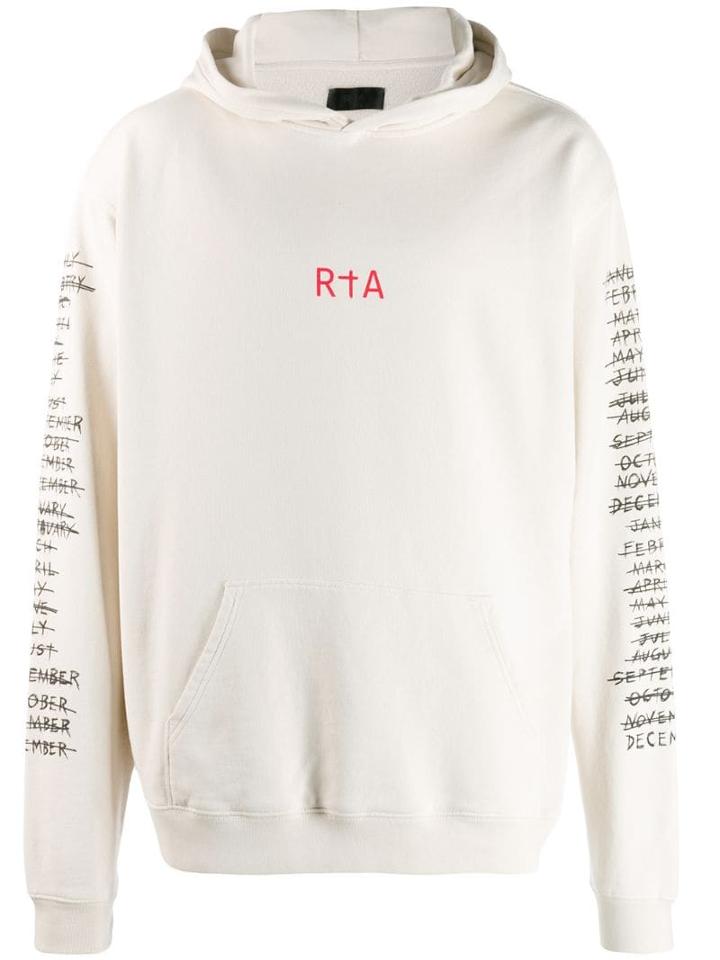 Rta Logo Print Hoodie - Neutrals