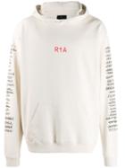Rta Logo Print Hoodie - Neutrals
