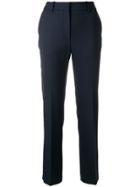 Victoria Beckham Cropped High Waisted Trousers - Blue
