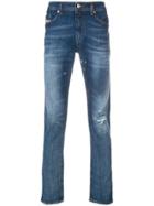 Diesel Distressed Fitted Jeans - Blue