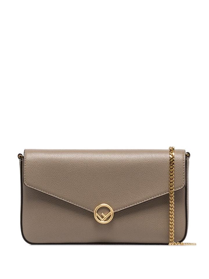 Fendi Chain Wallet Shoulder Bag - Grey
