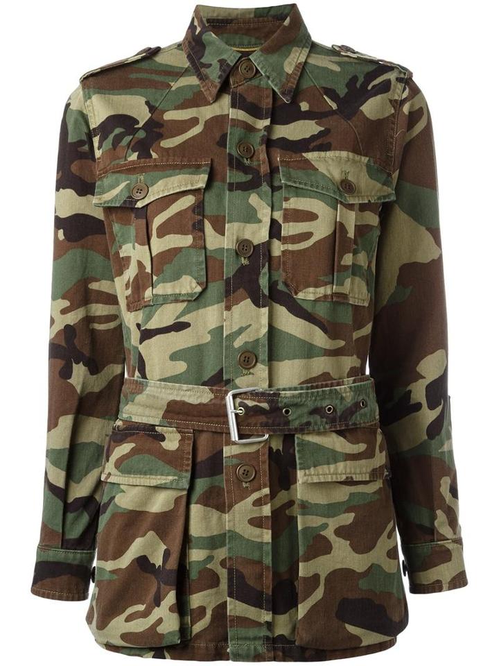 Saint Laurent 'love' Army Coat, Women's, Size: Xs, Cotton