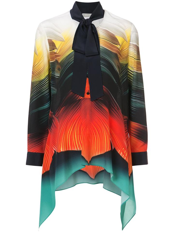 Mary Katrantzou Flight Feather Print Hearts Shirt - Multicolour