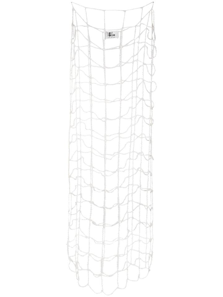 Lost & Found Ria Dunn Asymmetric Net Top - White