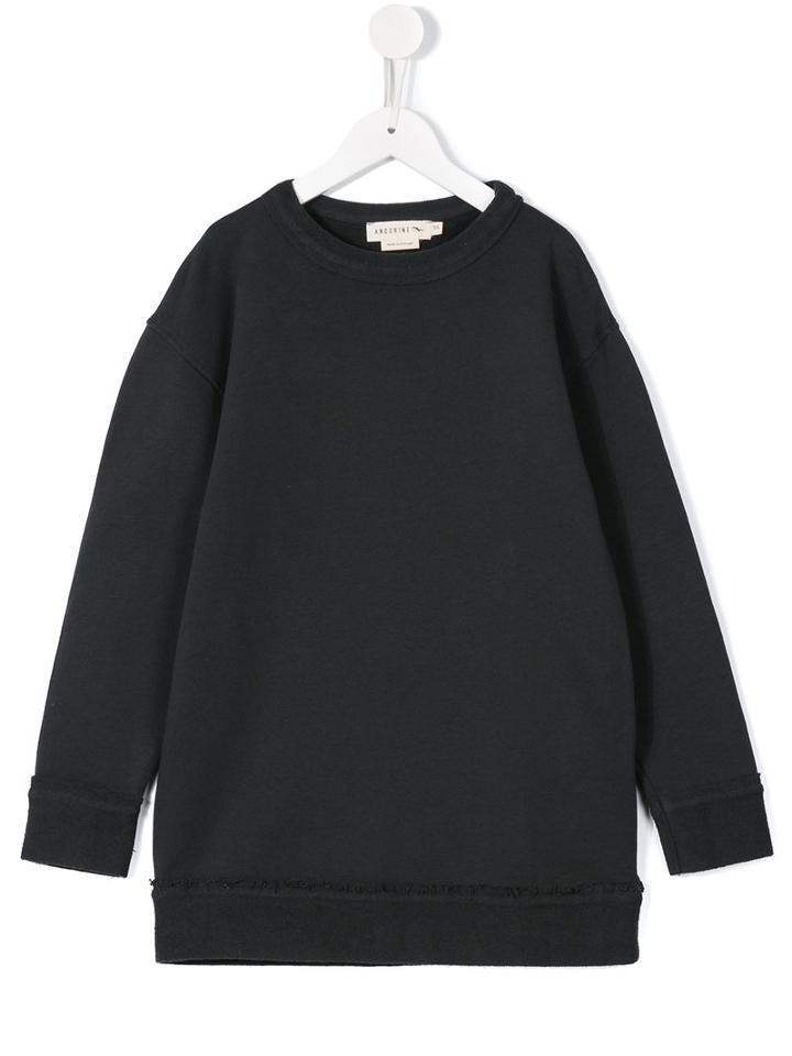 Andorine Frayed Edge Sweatshirt, Girl's, Size: 6 Yrs, Grey