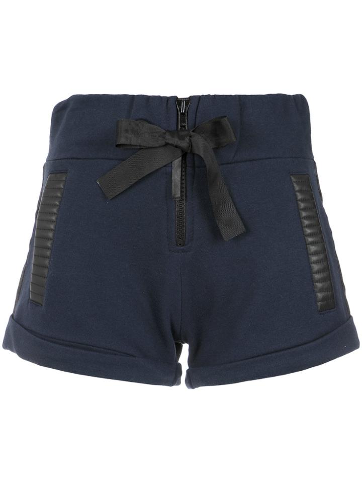 Andrea Bogosian Embellished Track Shorts - Blue