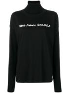 Mm6 Maison Margiela Front Logo Knitted Sweatshirt - Black