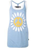 Love Moschino - Flower Power Tank Top - Women - Cotton - 42, Blue, Cotton